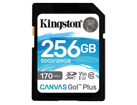 Kingston Canvas Go! Plus SD 256GB 記憶卡〔170MB/s〕公司貨