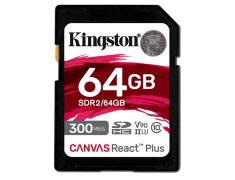 Kingston Canvas React Plus SD 64GB 記憶卡〔300MB/s〕公司貨